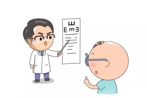 小朋友眼睛近视卡通图